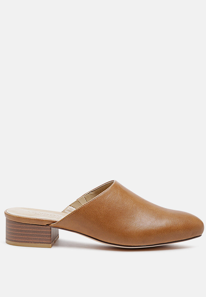 daelia solid low heel mules#color_tan