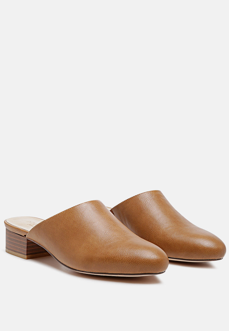 daelia solid low heel mules#color_tan