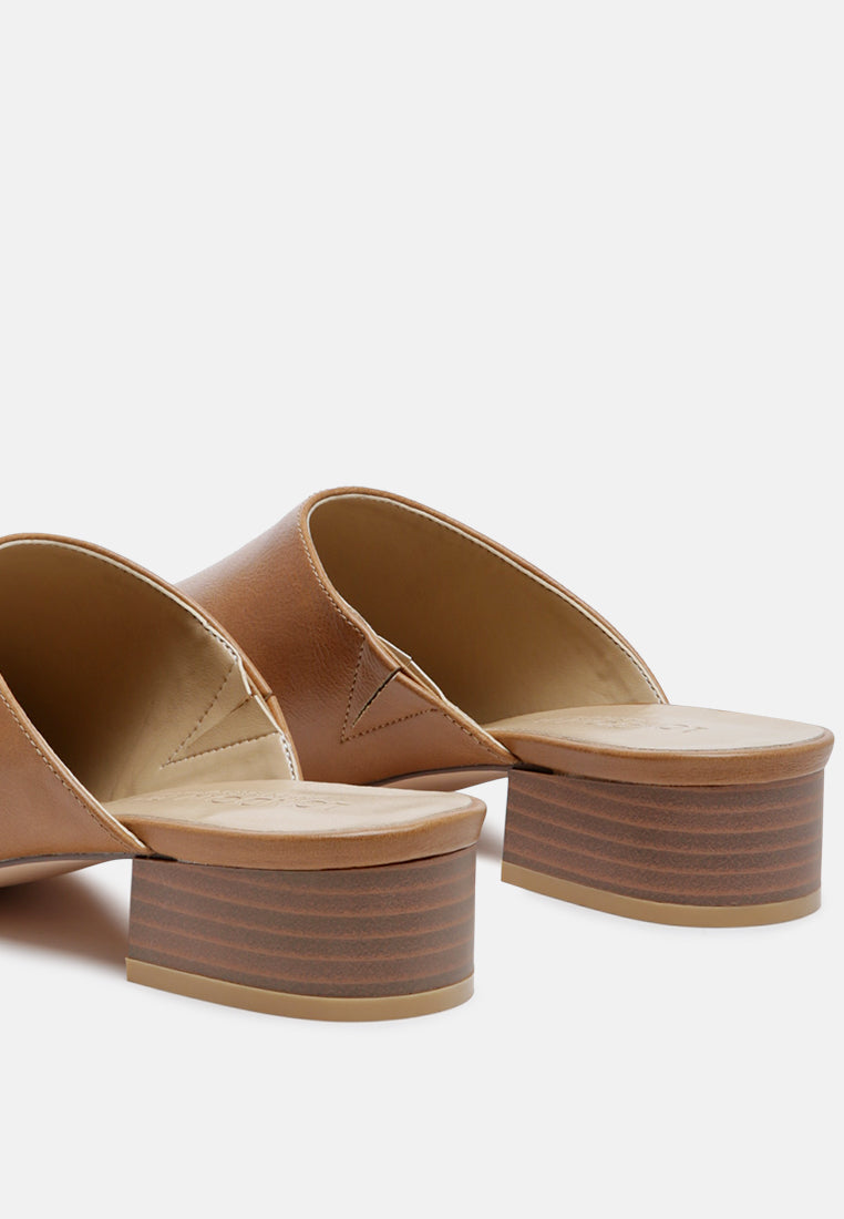 daelia solid low heel mules#color_tan