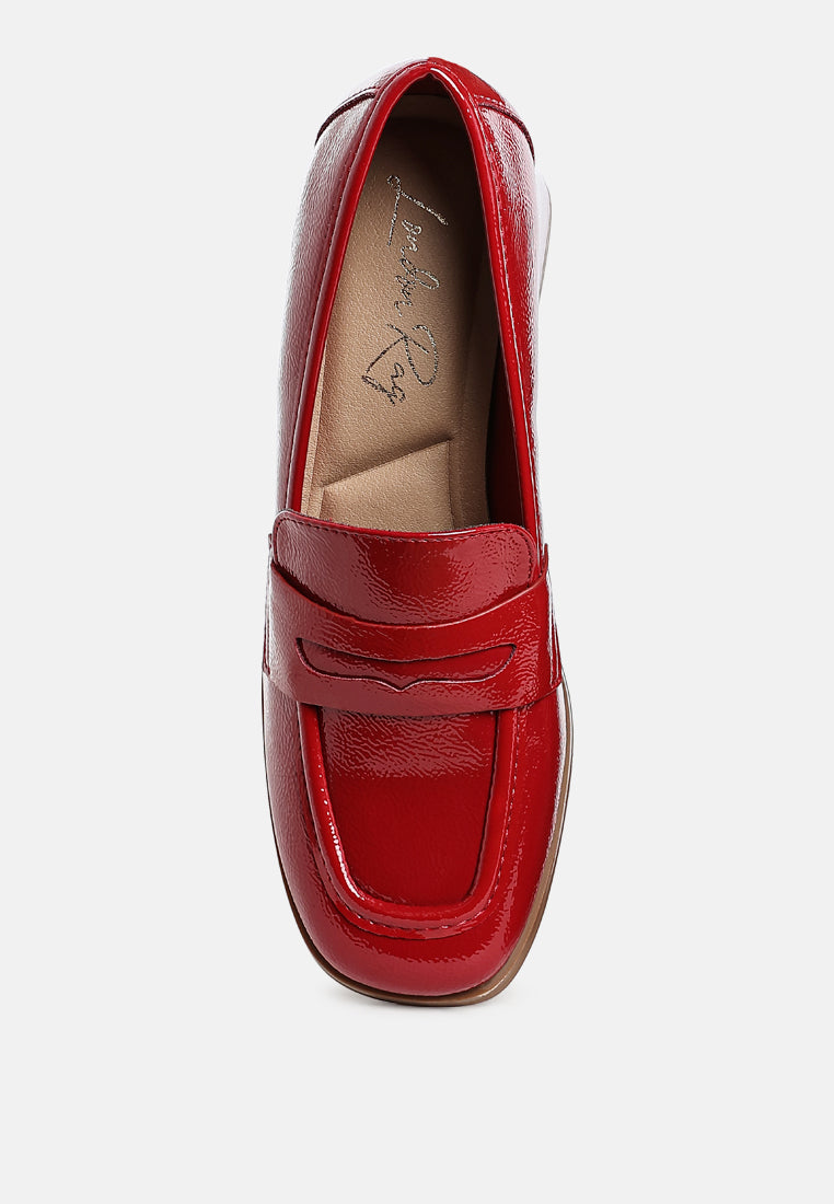 umdoni penny strap block heel loafers#color_burgundy