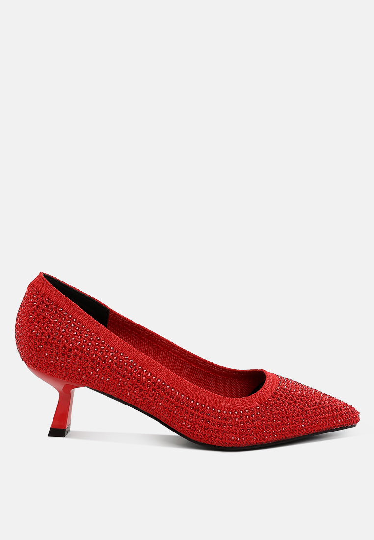 vimto breathable flyknit rhinestone pumps#color_red