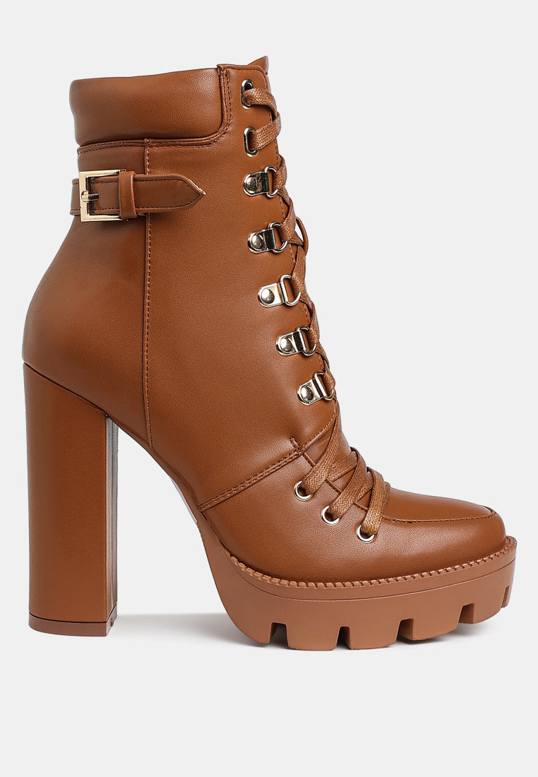 willow cushion collared lace-up high ankle combat boots#color_tan