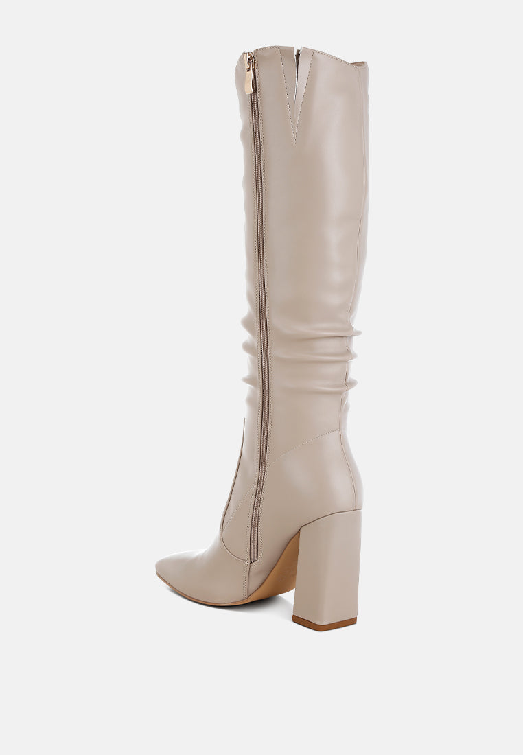 yanir slouchy shaft knee-high boots#color_beige