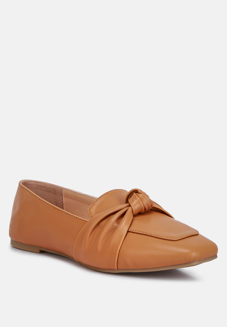 denali recycled faux leather flat loafers#color_tan