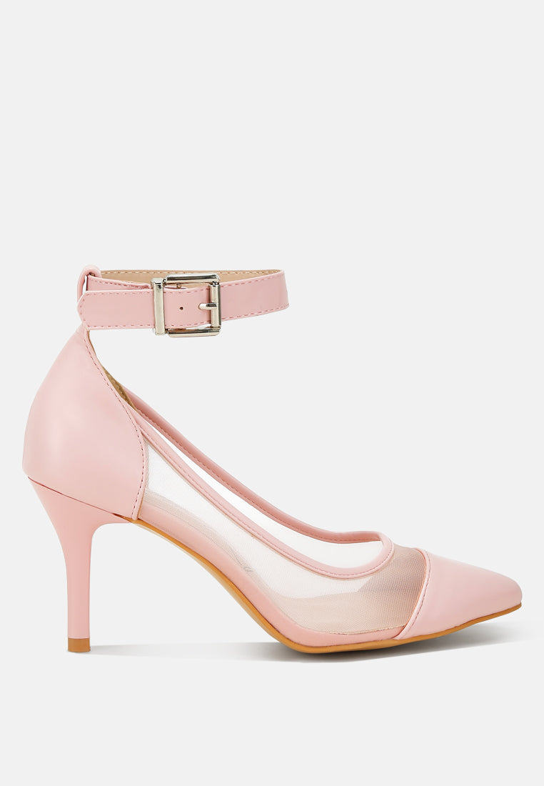 hearst mesh pump sandals#color_pink