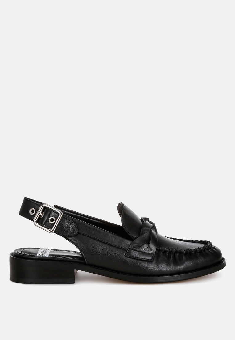 jemykin genuine leather loafer sandals#color_black