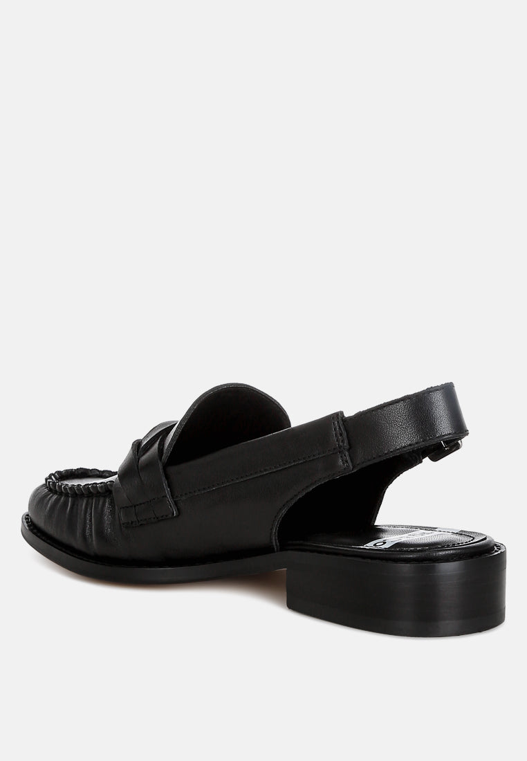 jemykin genuine leather loafer sandals#color_black