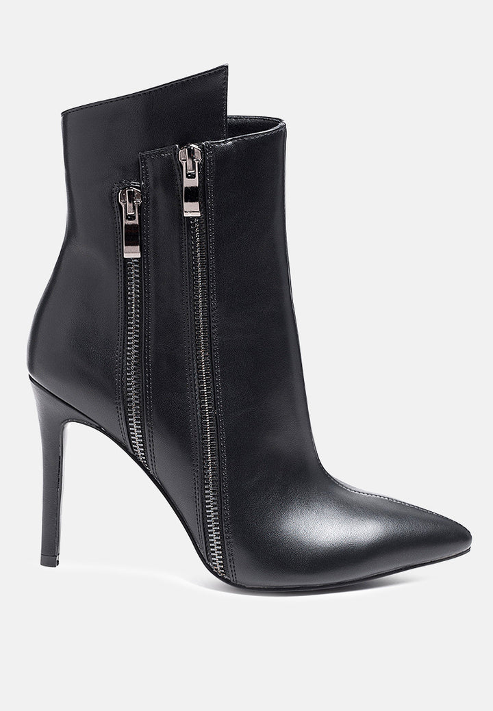 marsale high low faux leather stiletto boots#color_black