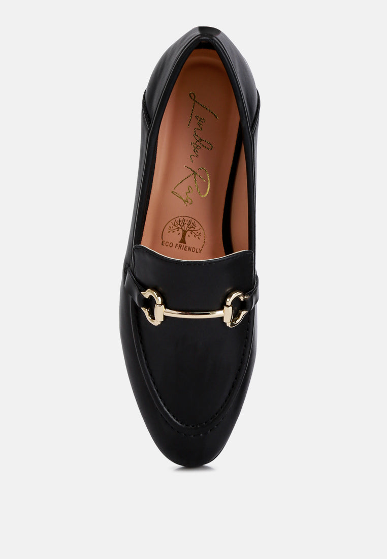 maurice semi casual faux leather loafers#color_black