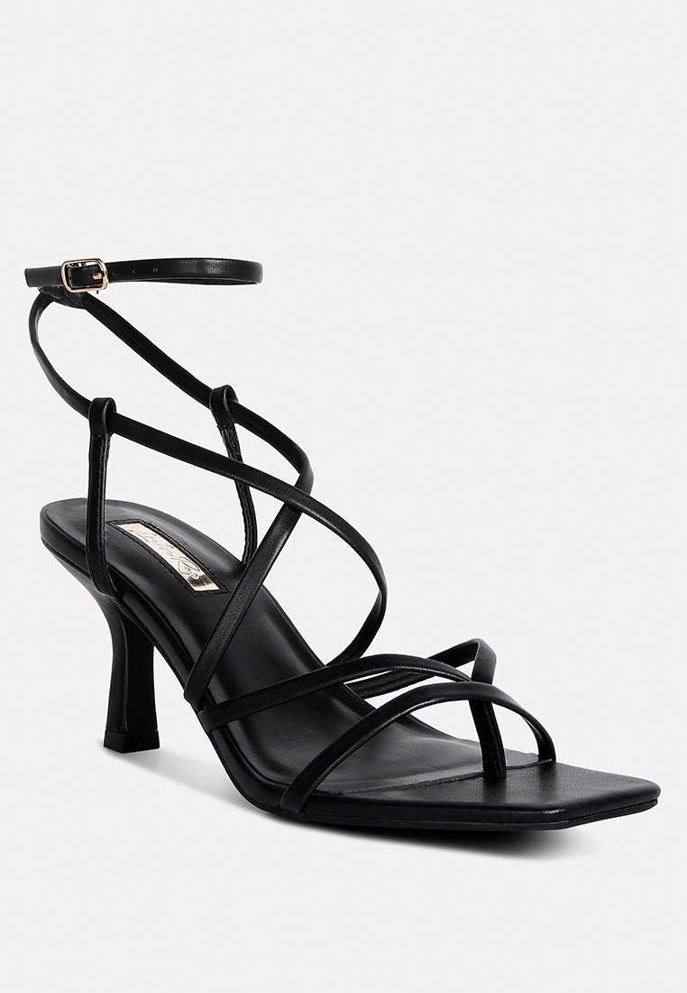 peri peri faux leather strappy heels#color_black