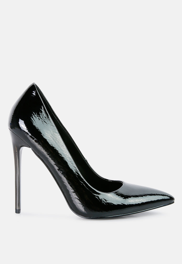 personated stiletto heel pumps#color_black