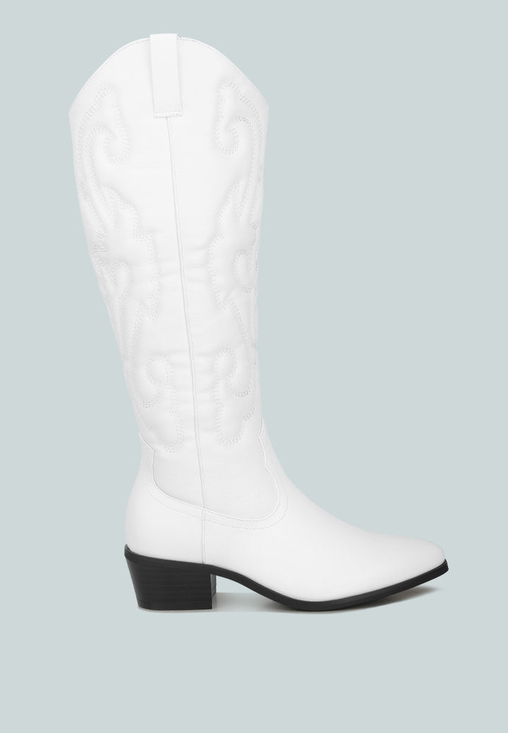 reyes patchwork studded cowboy boots#color_white