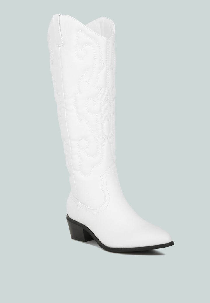 reyes patchwork studded cowboy boots#color_white