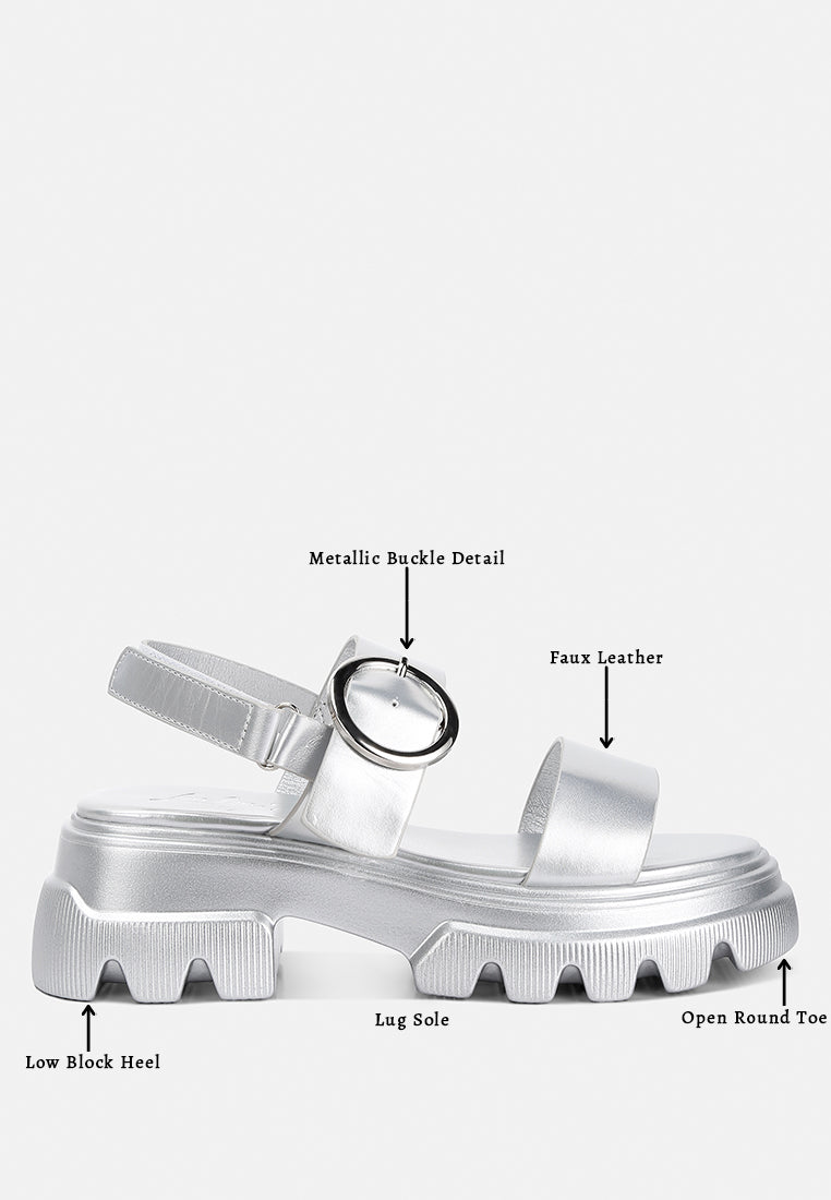 silas metallic chunky sandals#color_silver