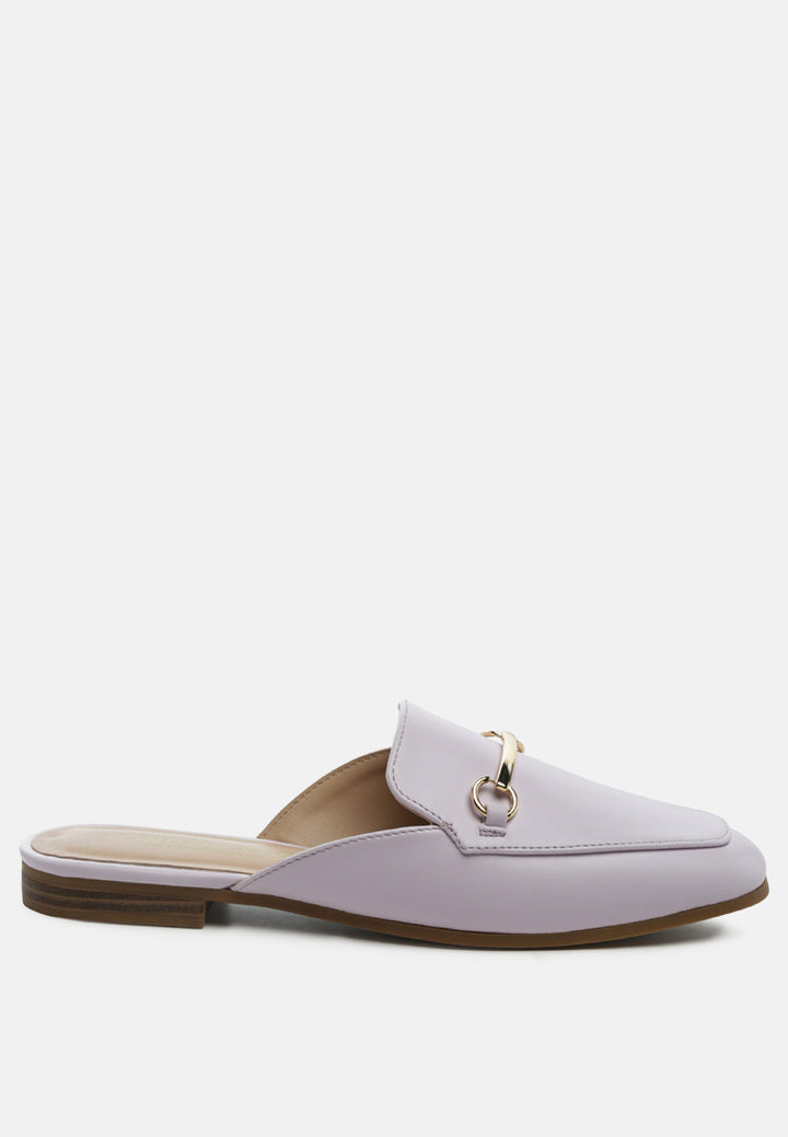 vasiliki faux leather flat mules#color_purple